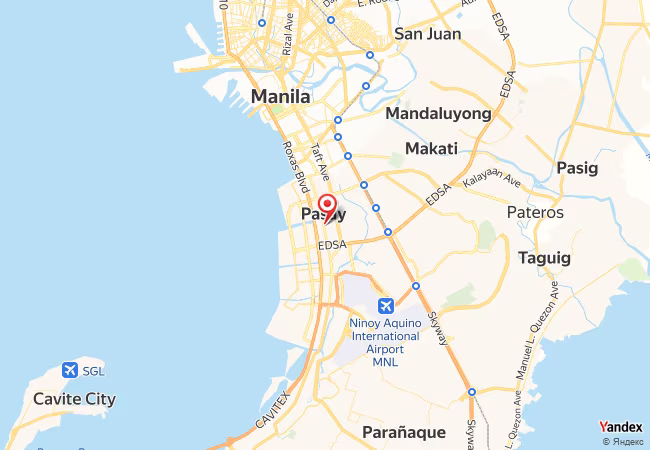 Qibla Map for Pasay City