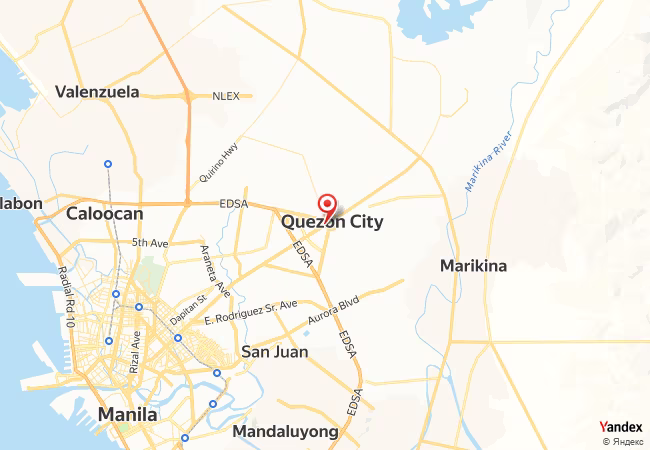 Qibla Map for Quezon City