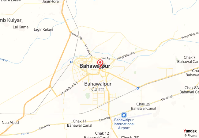 Qibla Map for Bahawalpur