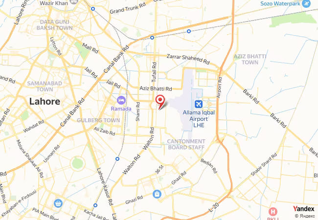 Qibla Map for Cantonment