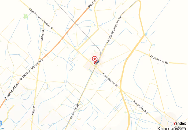 Qibla Map for Chak Jhumra