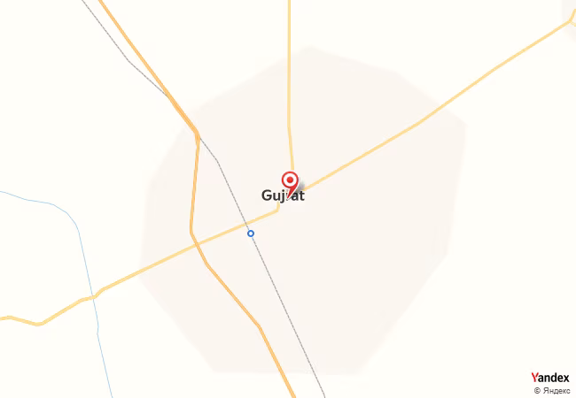 Qibla Map for Gujrat