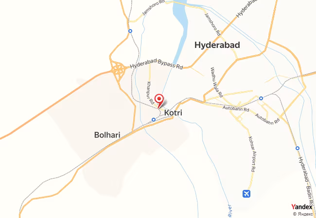 Qibla Map for Kotri