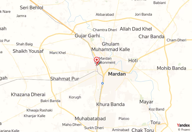 Qibla Map for Mardan