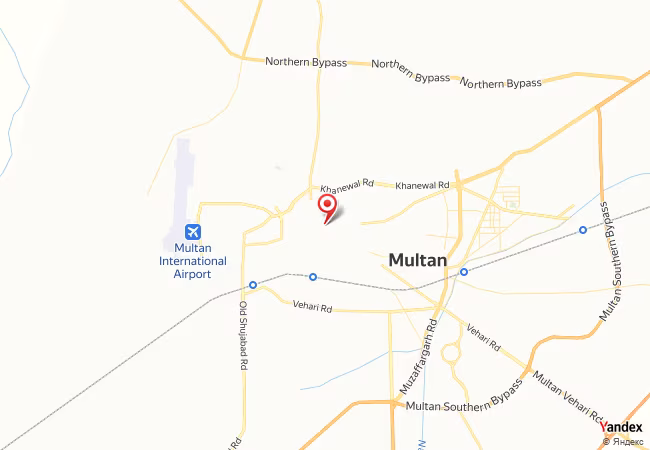 Qibla Map for Multan