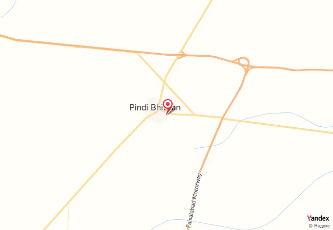 Qibla Map for Pindi Bhattian