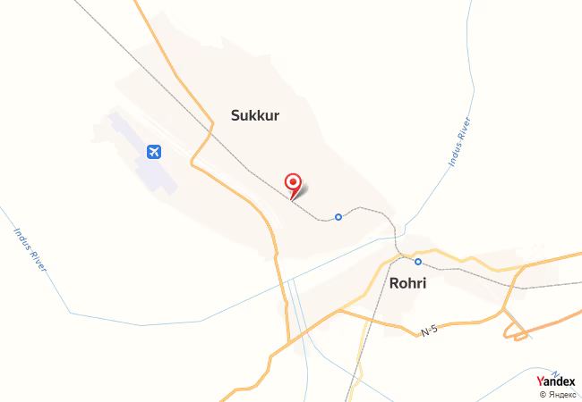 Qibla Map for Sukkur