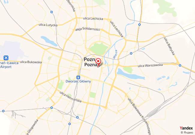 Qibla Map for Poznan