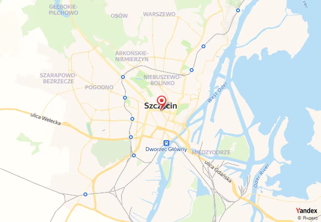 Qibla Map for Szczecin