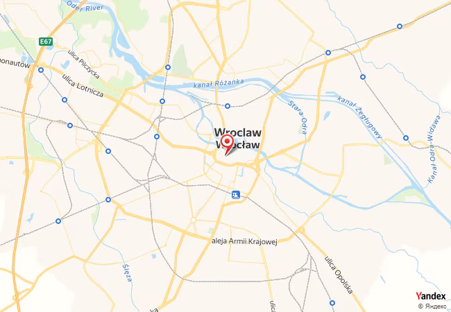 Qibla Map for Wroclaw