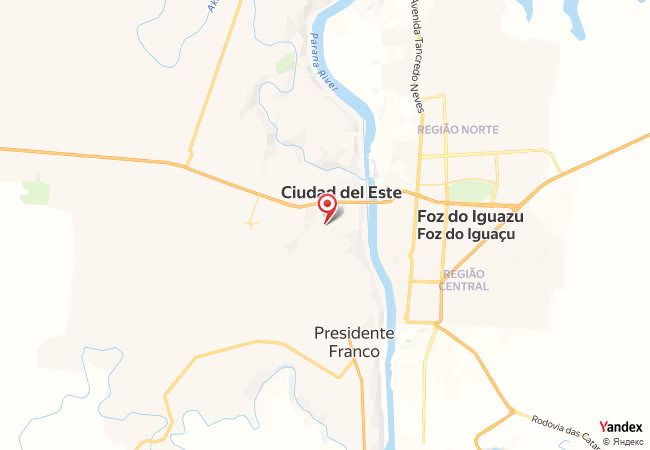 Qibla Map for Ciudad del Este