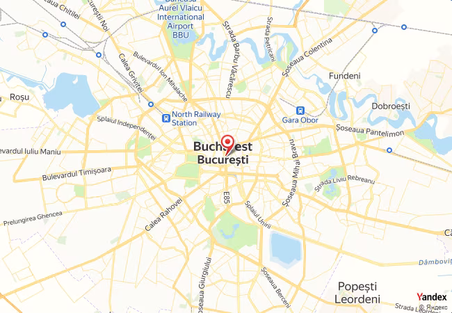 Qibla Map for Bucharest