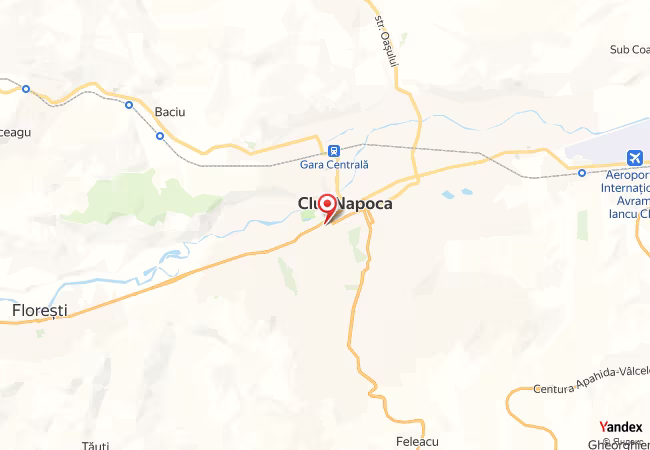 Qibla Map for Cluj-Napoca