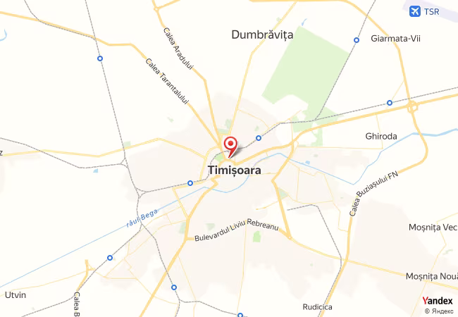 Qibla Map for Timisoara