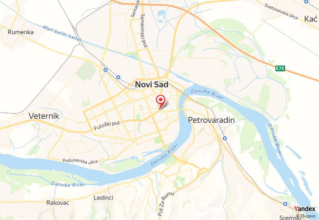 خريطة القبلة لمدينة نوفي ساد