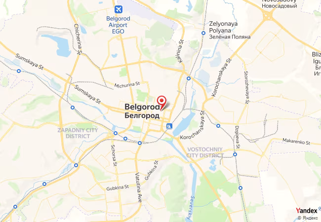 Qibla Map for Belgorod