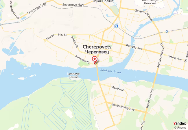 Qibla Map for Cherepovets
