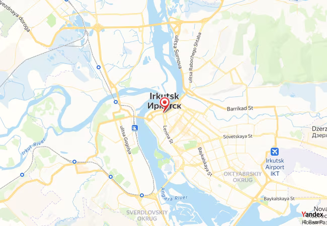 Qibla Map for Irkutsk