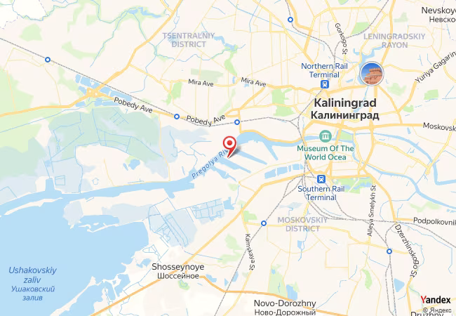 Qibla Map for Kaliningrad