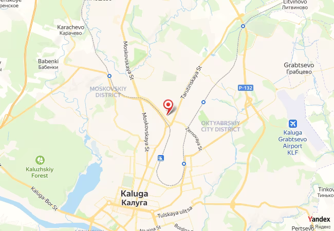 Qibla Map for Kaluga