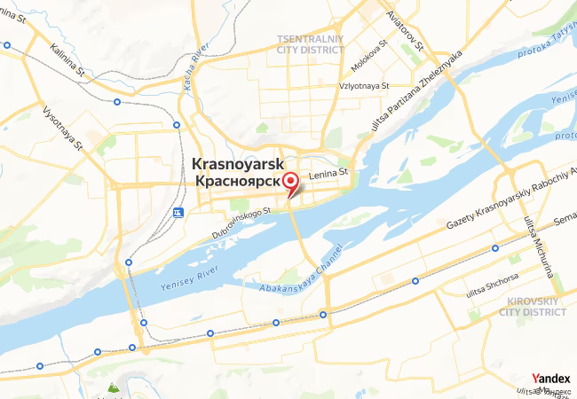 Qibla Map for Krasnoyarsk