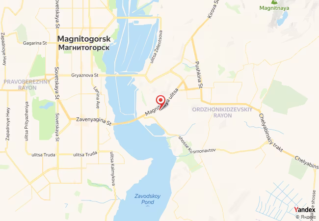 Qibla Map for Magnitogorsk