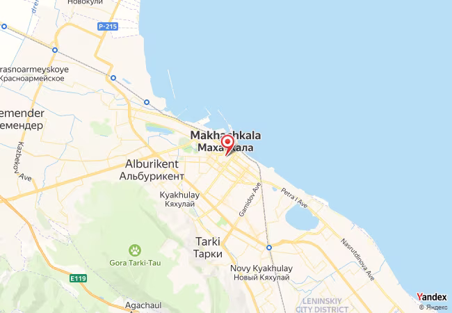 Qibla Map for Makhachkala