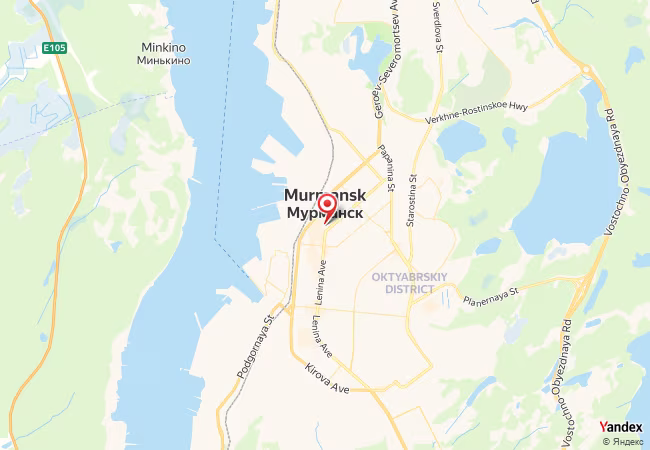 Qibla Map for Murmansk