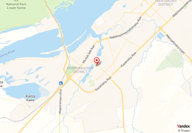 Qibla Map for Naberezhnyye Chelny