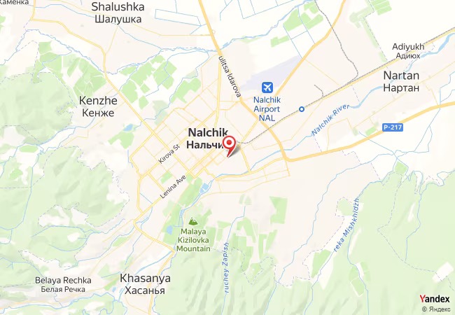 Qibla Map for Nalchik