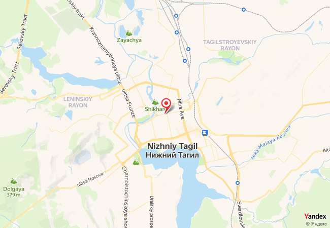 Qibla Map for Nizhniy Tagil