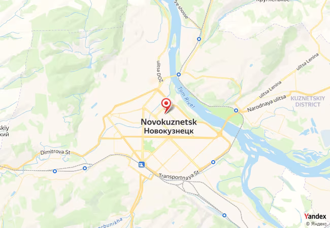 Qibla Map for Novokuznetsk