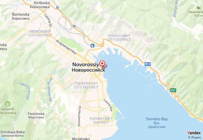 Qibla Map for Novorossiysk