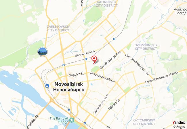 Qibla Map for Novosibirsk