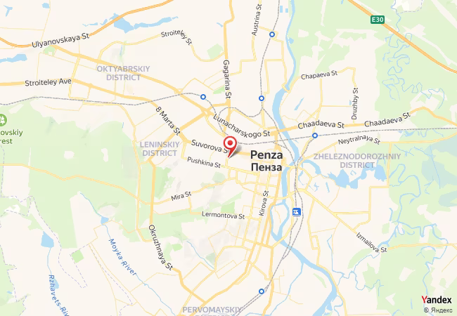 Qibla Map for Penza