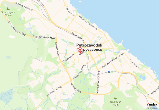 Qibla Map for Petrozavodsk