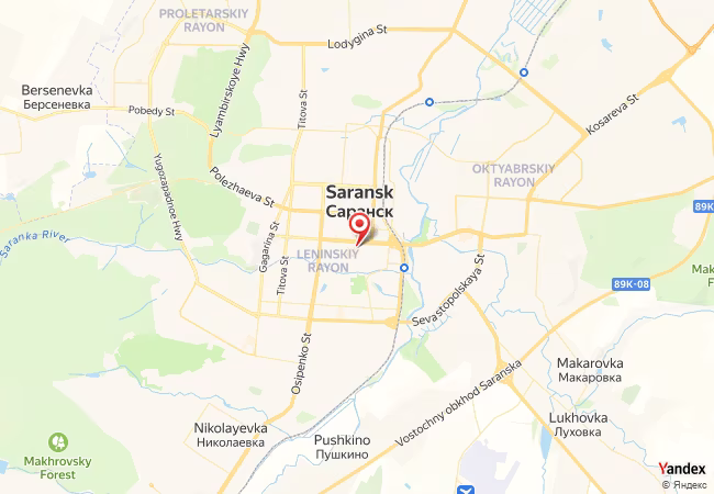 Qibla Map for Saransk