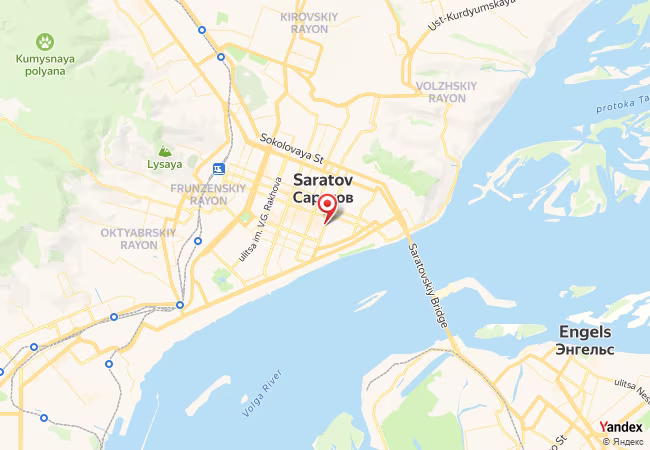 Qibla Map for Saratov