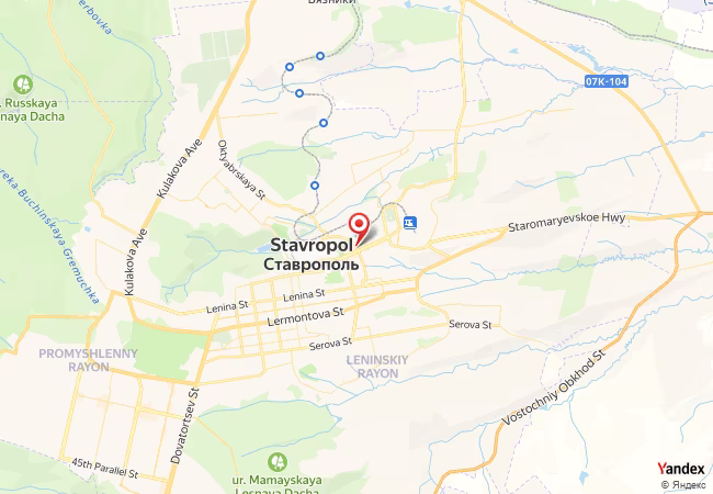 Qibla Map for Stavropol