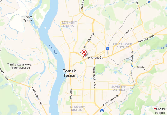 Qibla Map for Tomsk