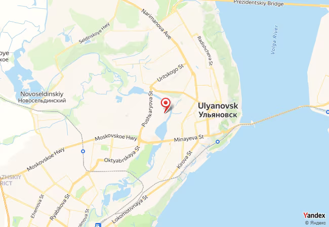 Qibla Map for Ulyanovsk