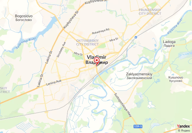 Qibla Map for Vladimir