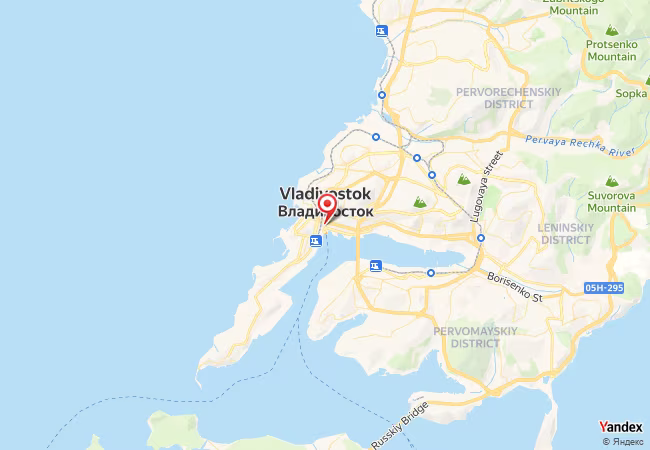 Qibla Map for Vladivostok