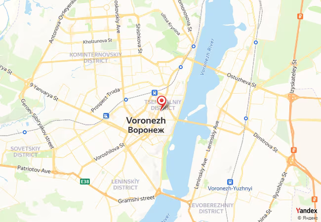 Qibla Map for Voronezh