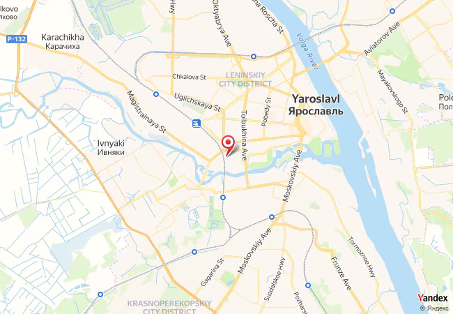 Qibla Map for Yaroslavl