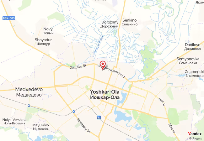 Qibla Map for Yoshkar-Ola