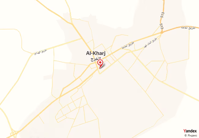 Qibla Map for Al Kharj