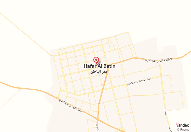 Qibla Map for Hafr al Batin