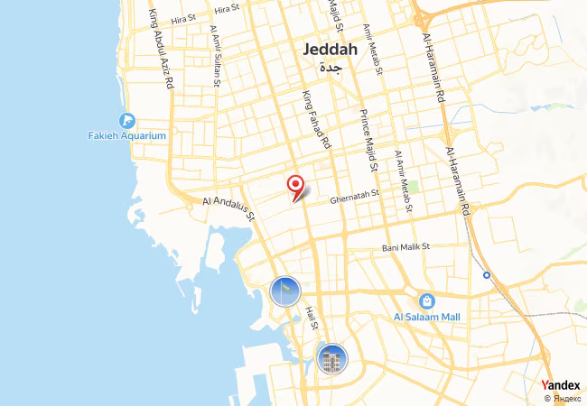 Qibla Map for Jeddah