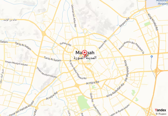 Qibla Map for Medina